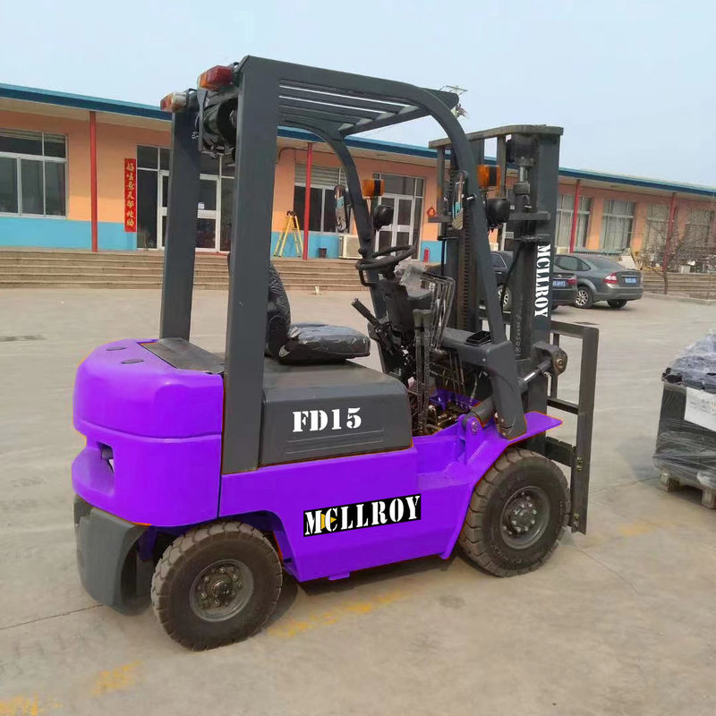 12° Mast Tilt Diesel Powered Forklift FD15 Front Tyre 6.50-10-10PR