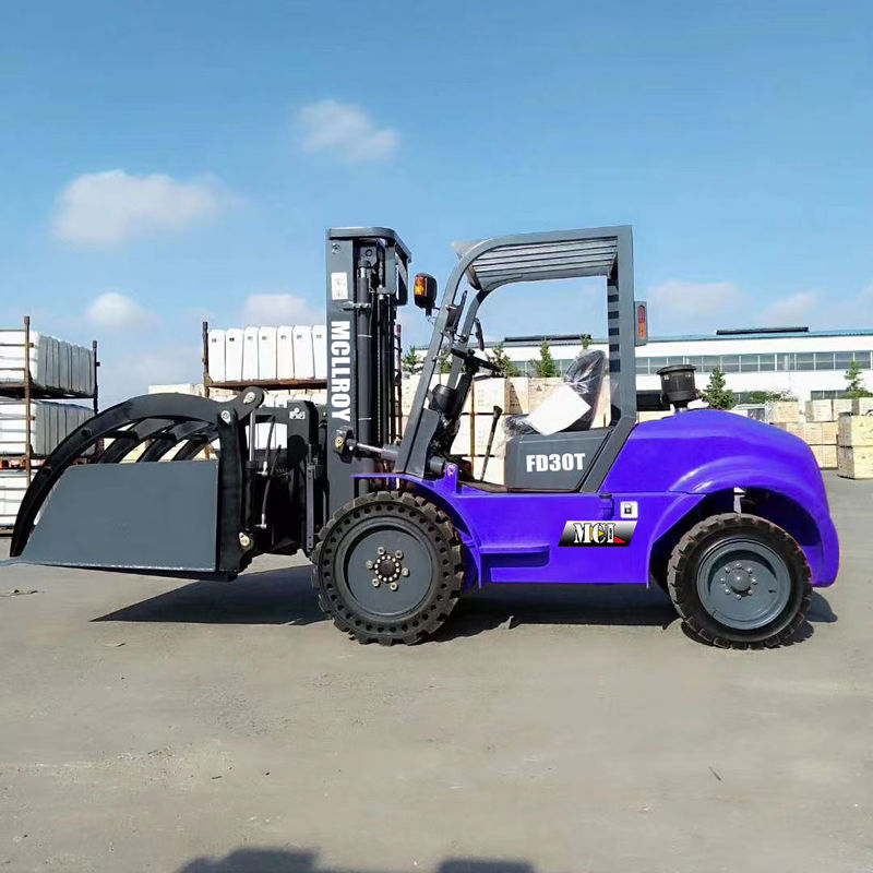 Heavy-Duty Diesel Four-Wheel Drive Forklift Truck Tire Type Air / Solid